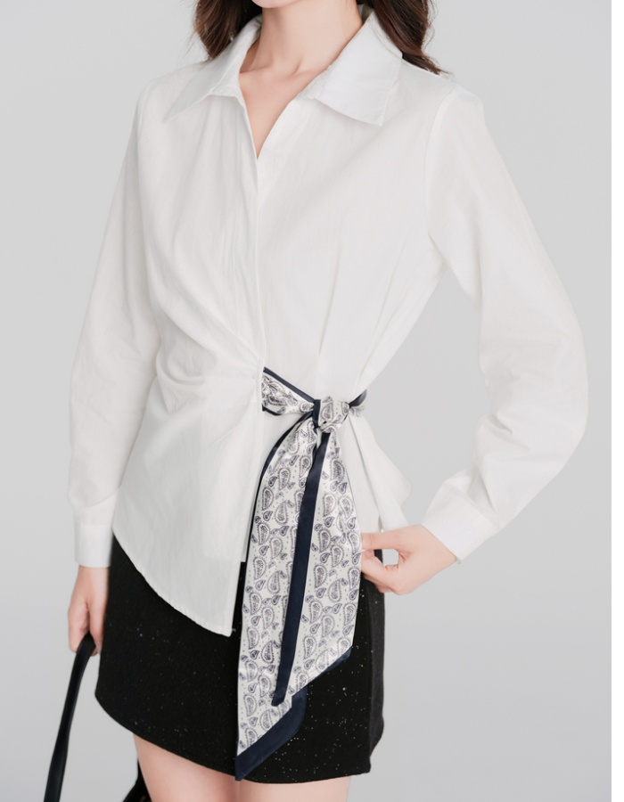 Loose France style shirt lapel Casual scarves