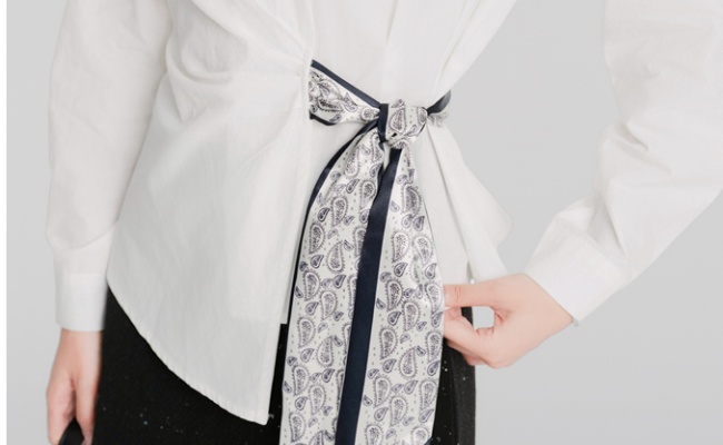 Loose France style shirt lapel Casual scarves