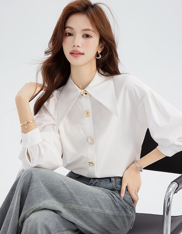 All-match unique spring shirt show young temperament tops