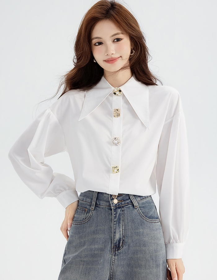 All-match unique spring shirt show young temperament tops