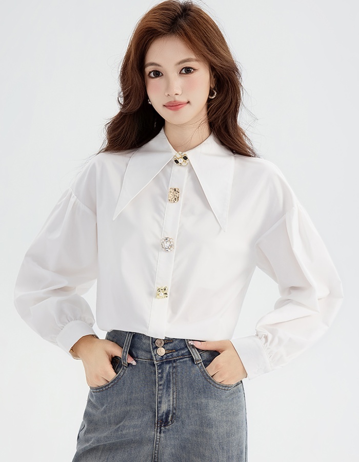 All-match unique spring shirt show young temperament tops