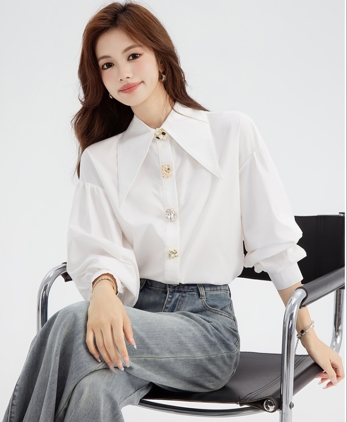 All-match unique spring shirt show young temperament tops