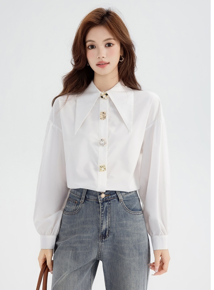 All-match unique spring shirt show young temperament tops