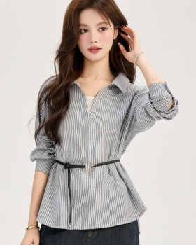 Splice France style show young tops slim fashion shirt