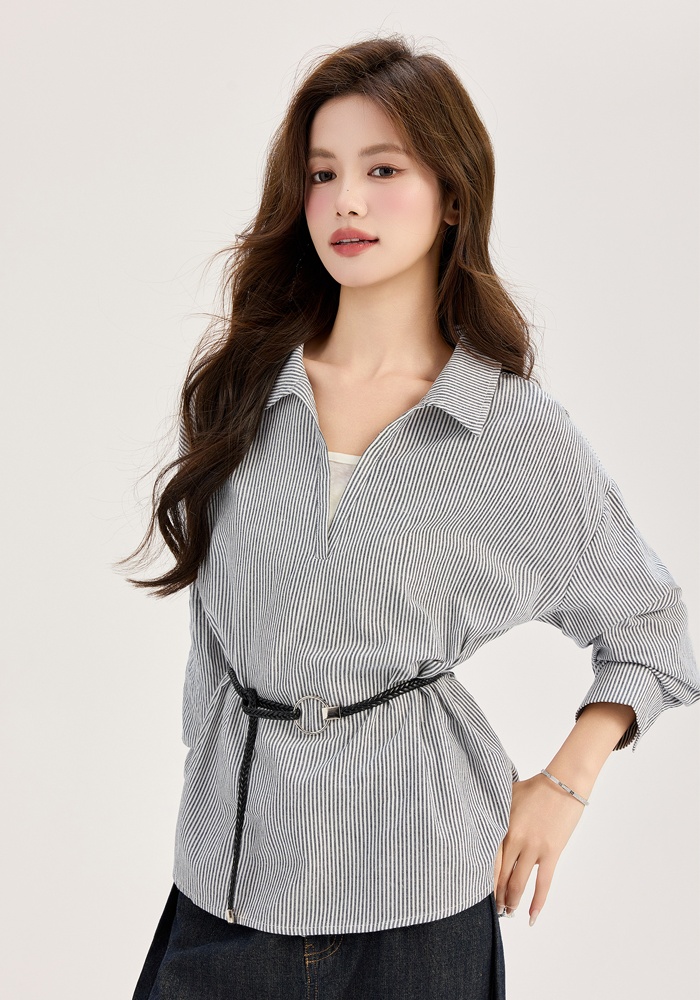 Splice France style show young tops slim fashion shirt