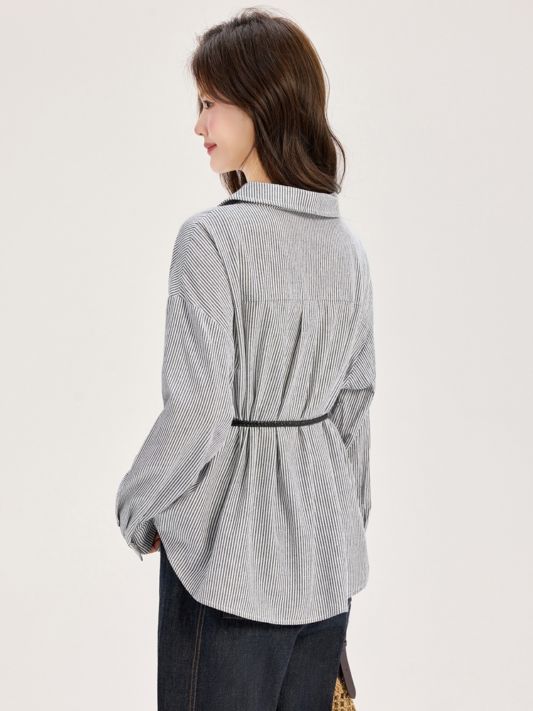 Splice France style show young tops slim fashion shirt