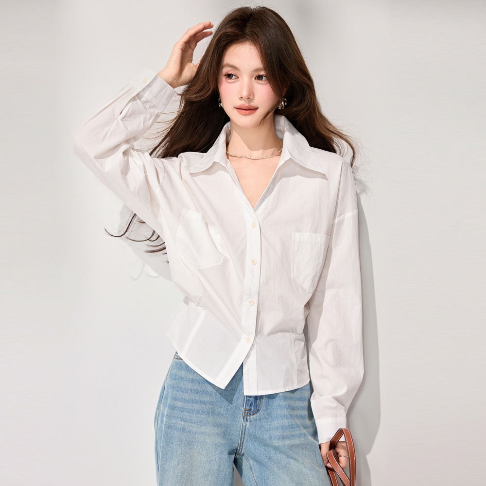 Lapel loose shirt all-match Casual scarves