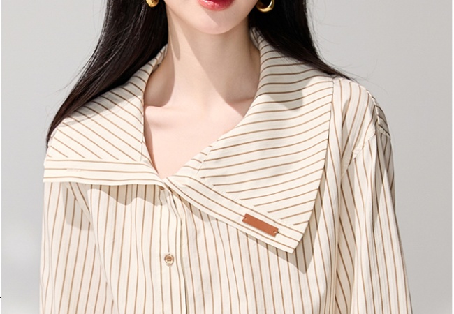 Niche spring lapel irregular shirt
