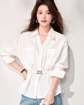 Spring long sleeve tops show young Korean style shirt