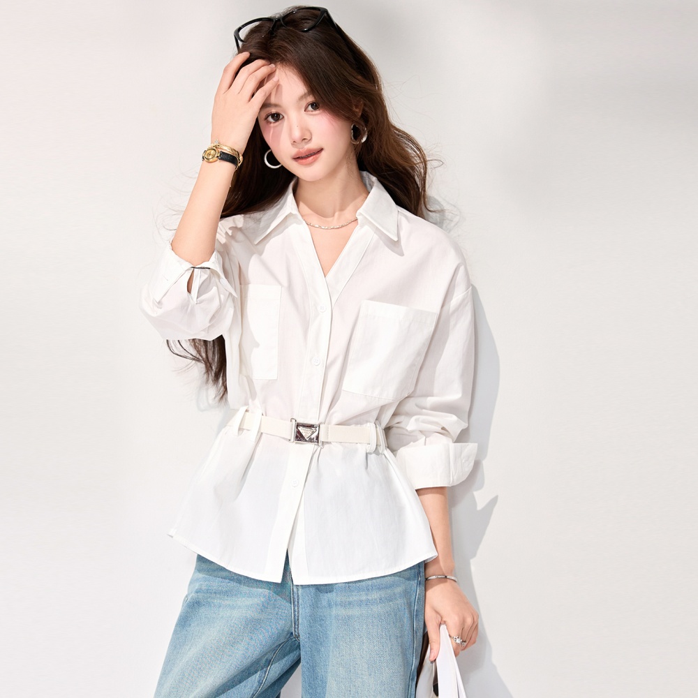 Spring long sleeve tops show young Korean style shirt