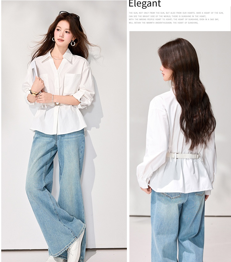 Spring long sleeve tops show young Korean style shirt