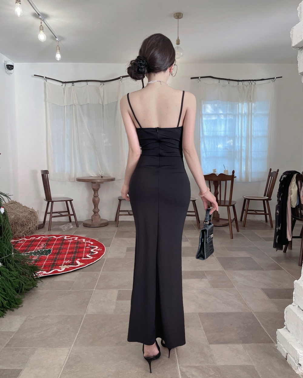 High split sexy dress long low-cut formal dress