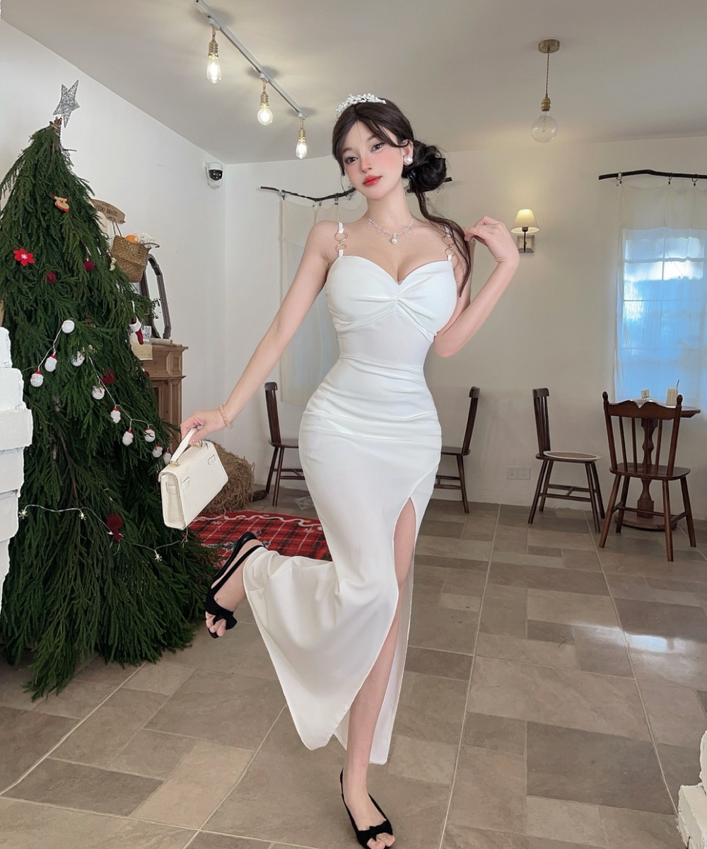 High split sexy dress long low-cut formal dress