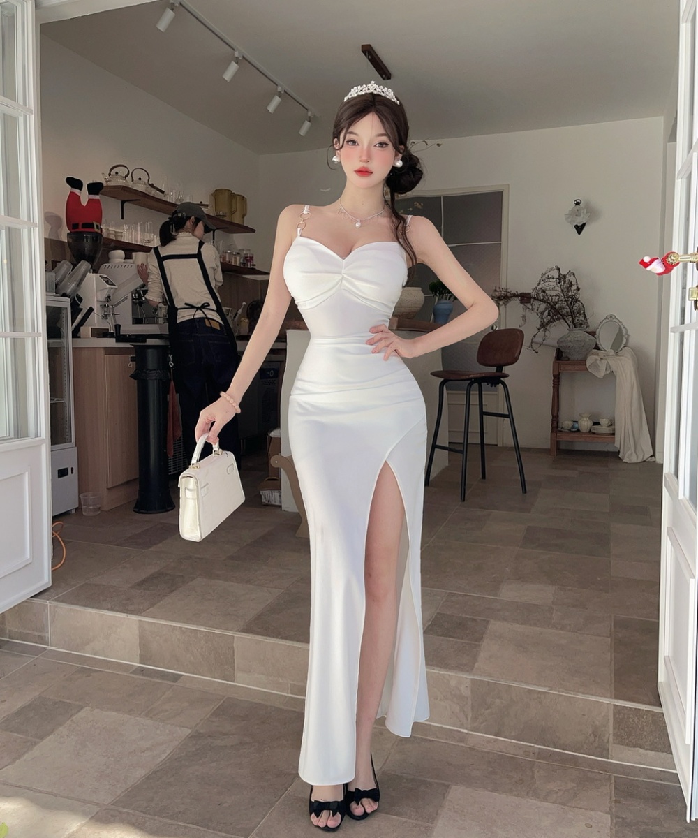 High split sexy dress long low-cut formal dress