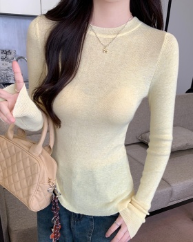 Slim T-shirt long sleeve bottoming shirt for women