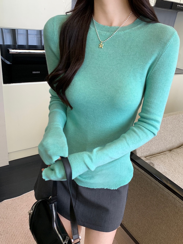 Slim T-shirt long sleeve bottoming shirt for women