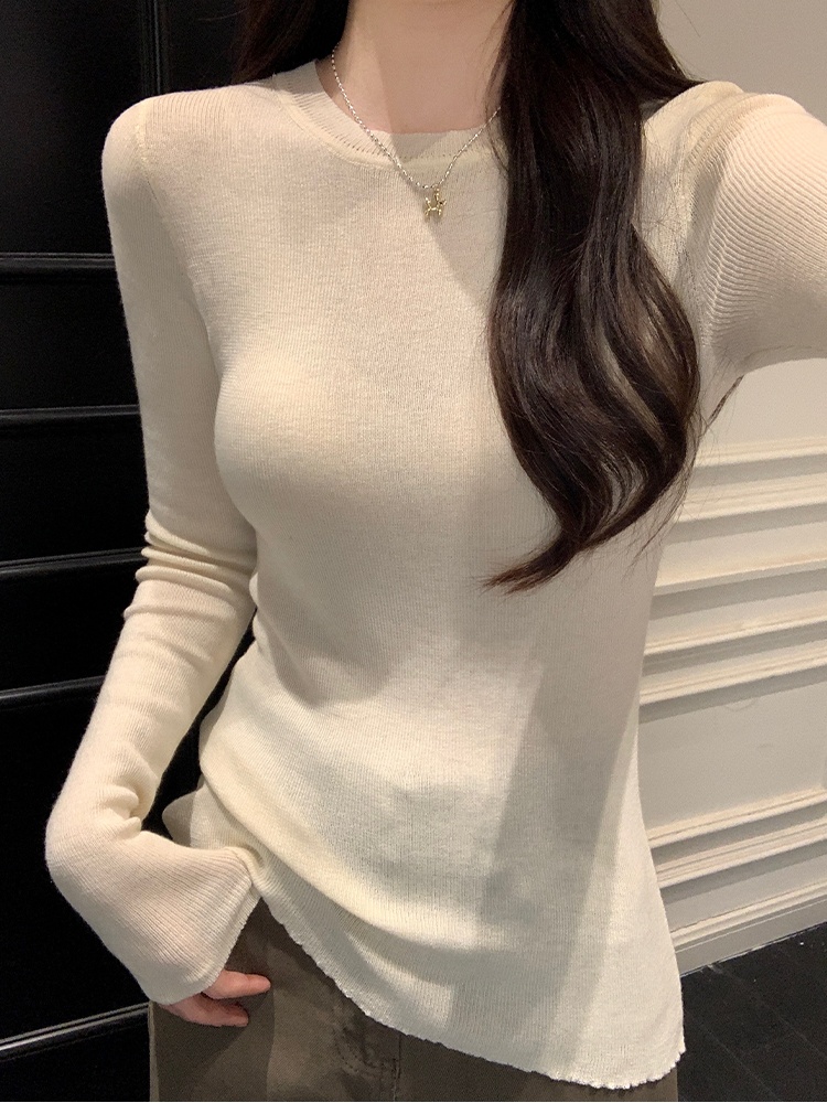Slim T-shirt long sleeve bottoming shirt for women
