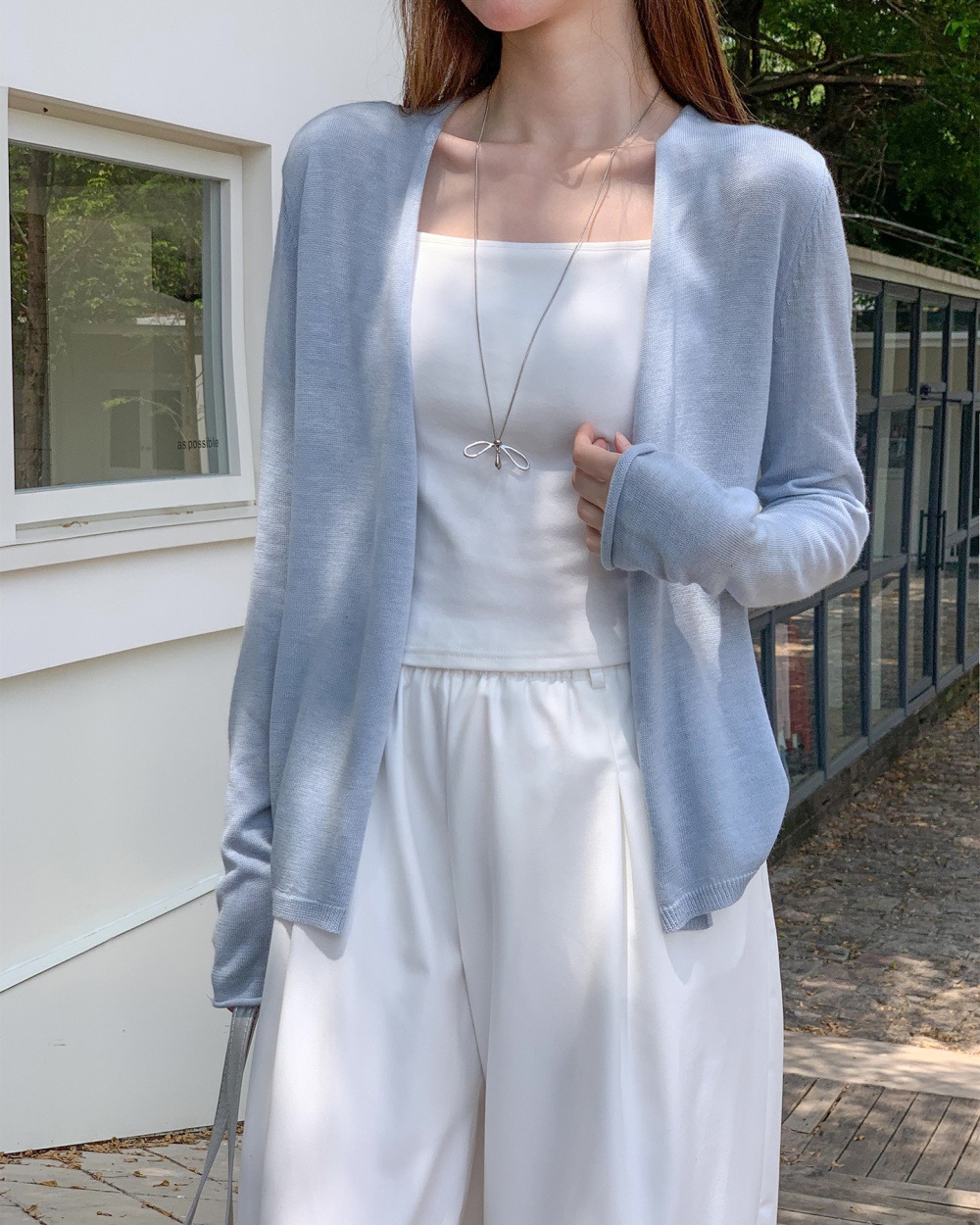 Sunscreen thin blue coat spring loose cardigan for women