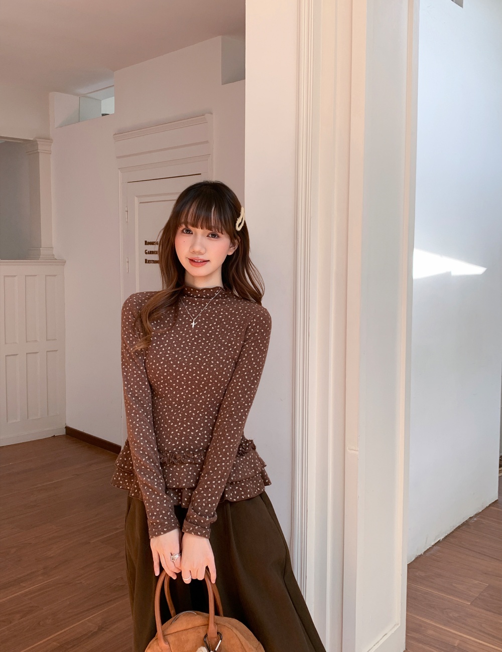 Half high collar bottoming shirt spring T-shirt for women