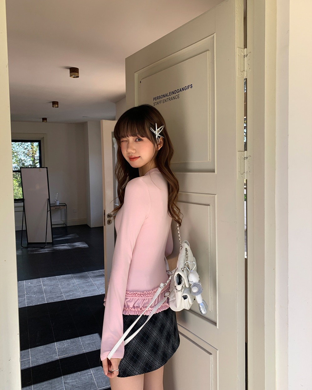 Plus velvet bottoming shirt fungus T-shirt for women