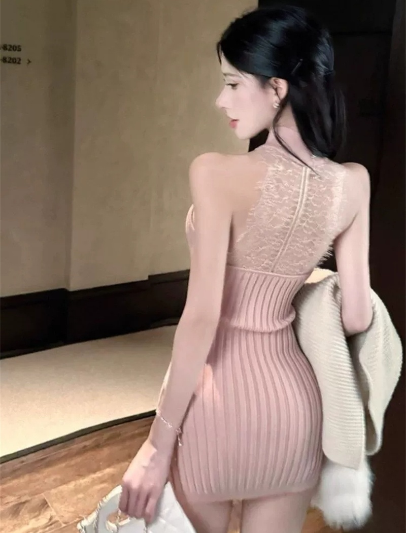 Sleeveless inside the ride dress autumn T-back for women