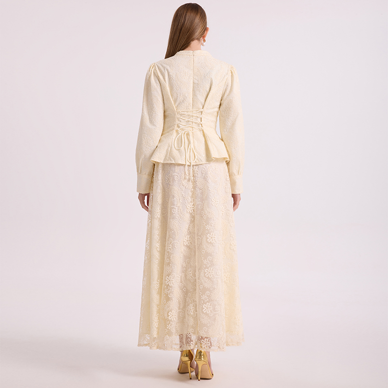 Simple multicolor skirt frenum sequins tops a set