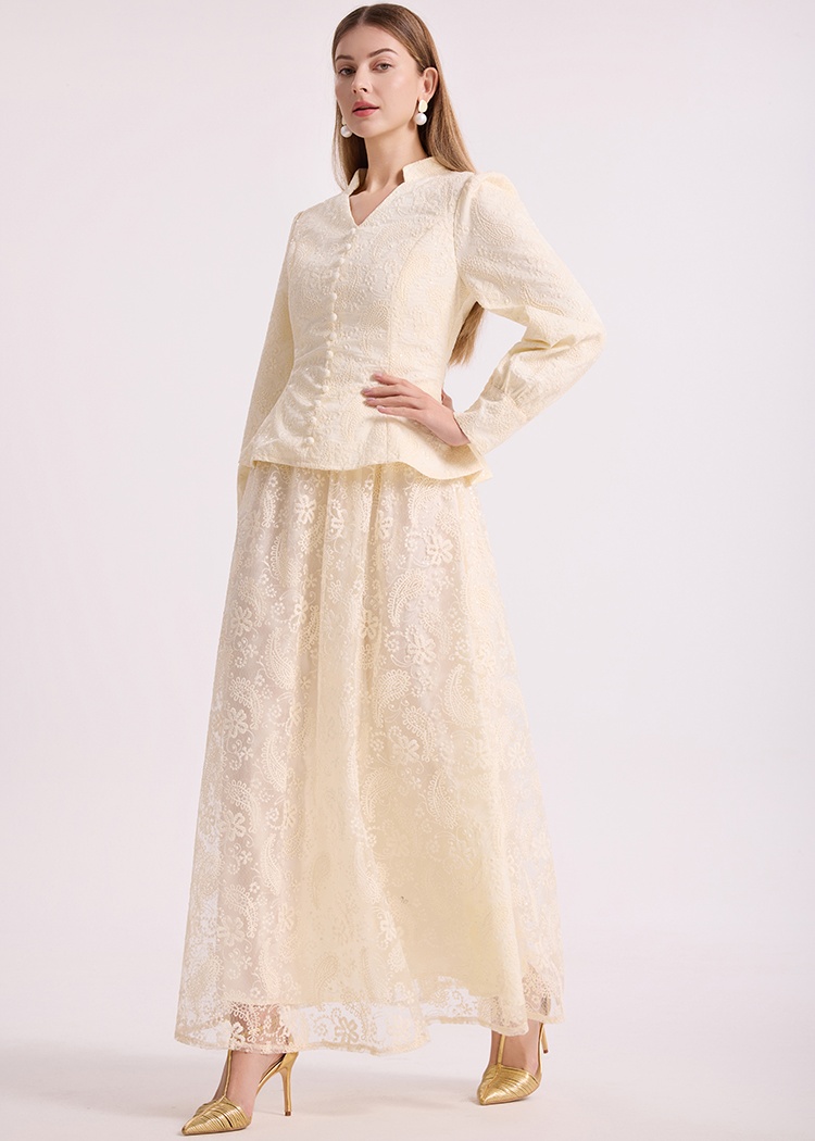 Simple multicolor skirt frenum sequins tops a set