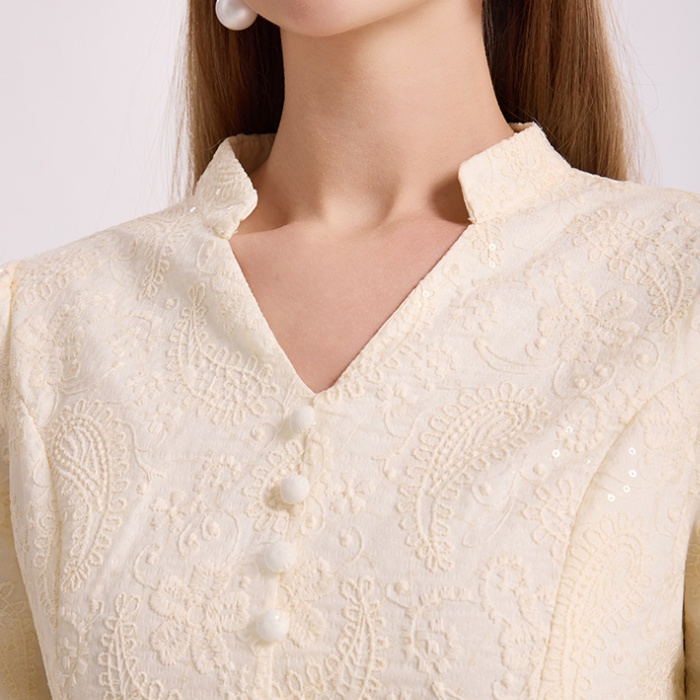 Simple multicolor skirt frenum sequins tops a set