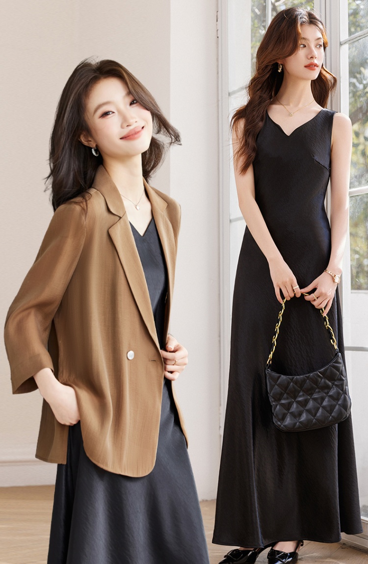Thin profession business suit summer dress a set