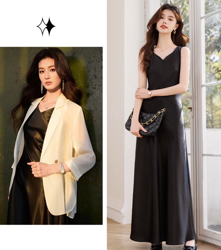 Thin profession business suit summer dress a set