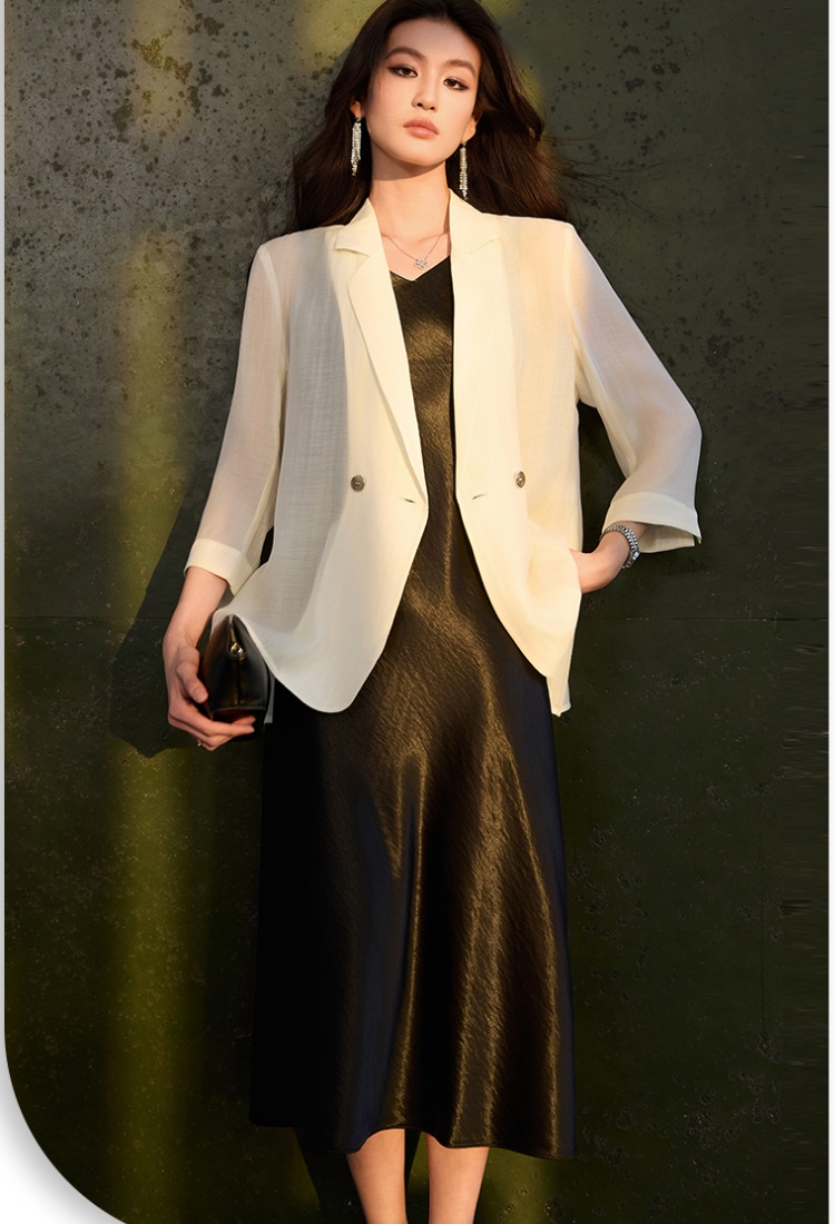Thin profession business suit summer dress a set