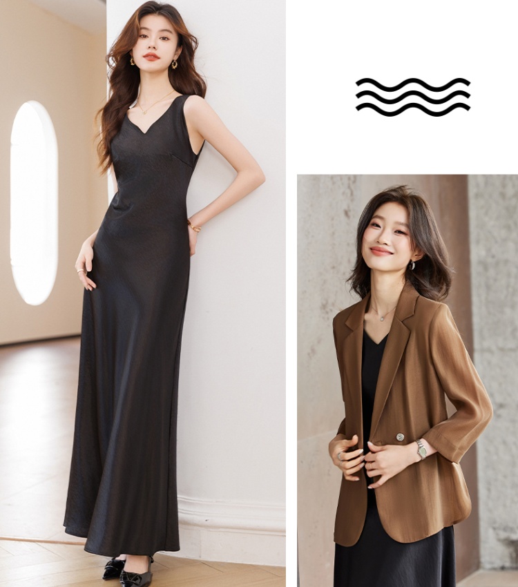 Thin profession business suit summer dress a set