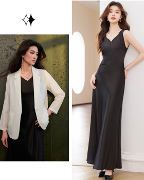 Profession thin dress summer sleeveless coat a set