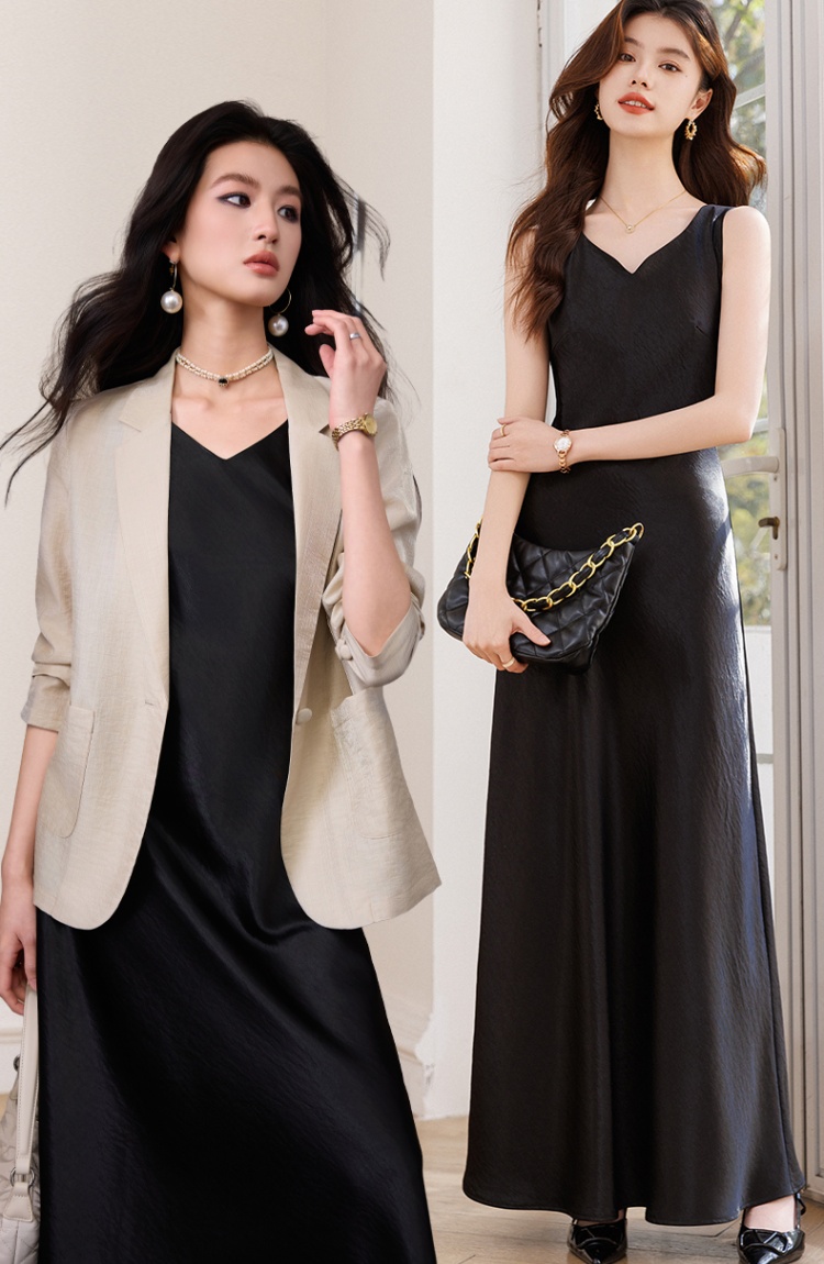 Profession thin dress summer sleeveless coat a set