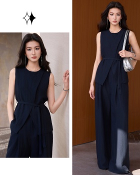 Thin casual pants business suit a set for women