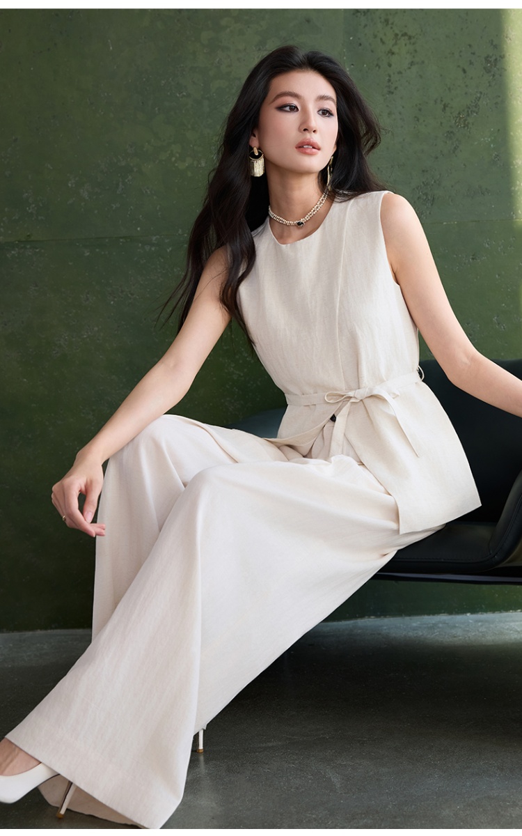 Thin casual pants business suit a set for women