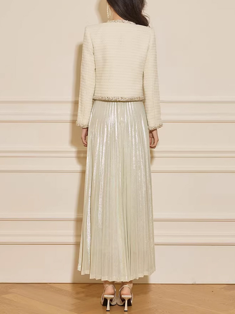 Chanelstyle dress spring and autumn jacket 2pcs set for women