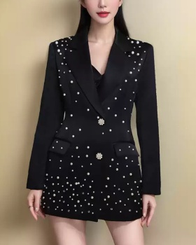 Beading grace skirt elegant slim business suit for women