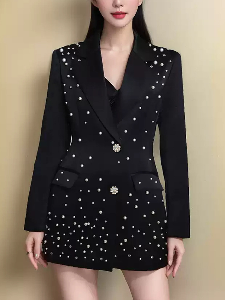 Beading grace skirt elegant slim business suit for women