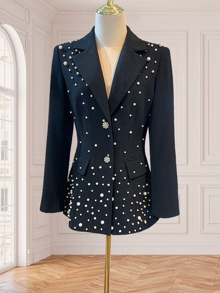 Beading grace skirt elegant slim business suit for women