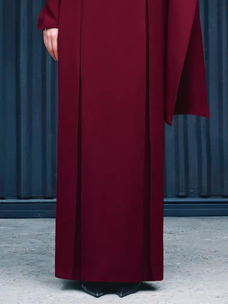 Slim pure grace long dress asymmetry simple cloak