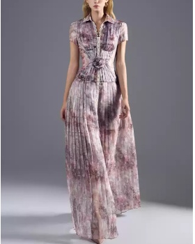 Dream pinched waist pleated dress for women