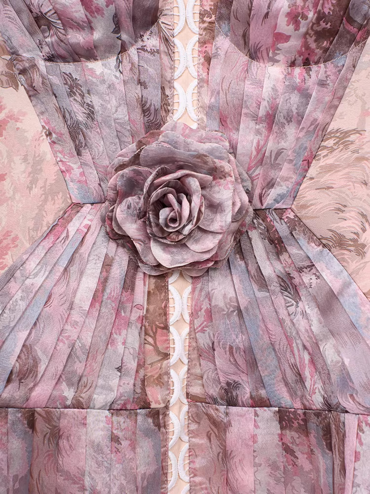 Dream pinched waist pleated dress for women