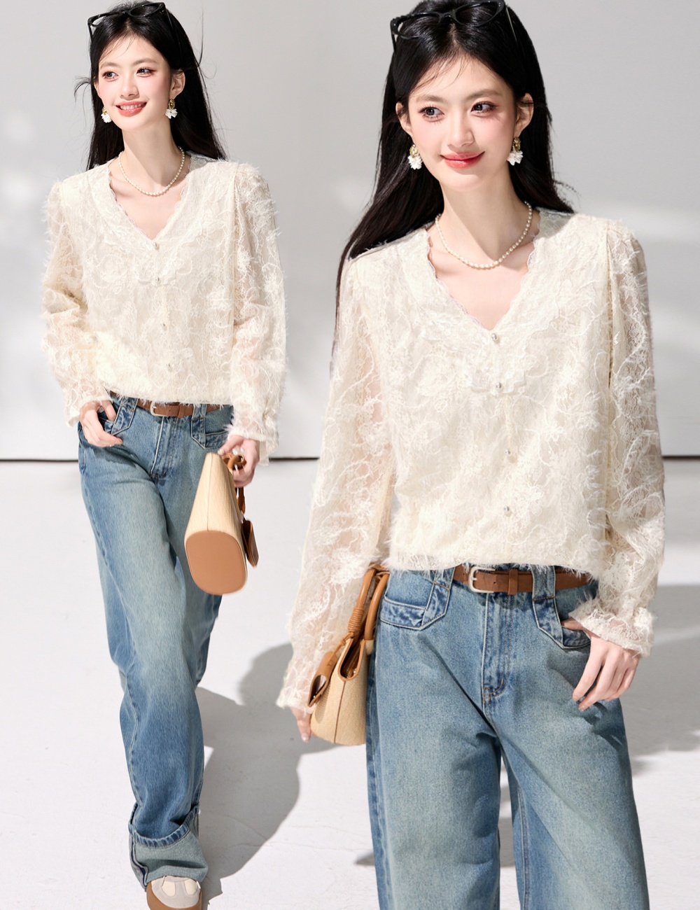 Commuting France style tops temperament shirt for women