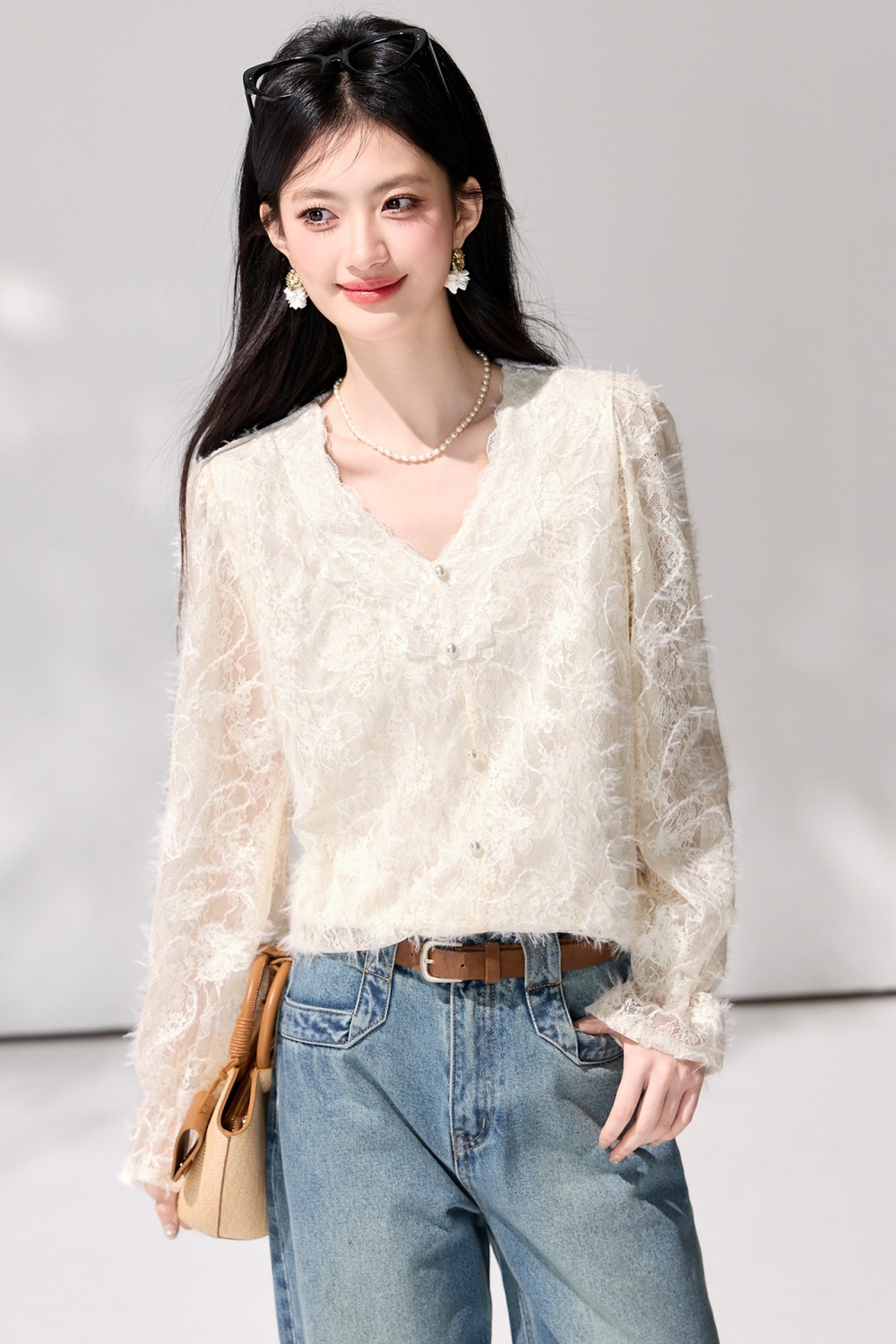 Commuting France style tops temperament shirt for women