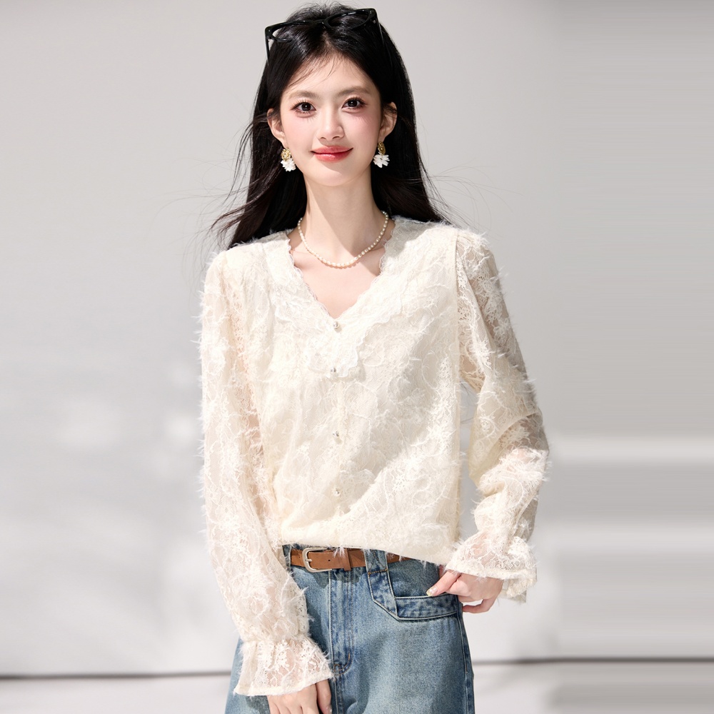 Commuting France style tops temperament shirt for women