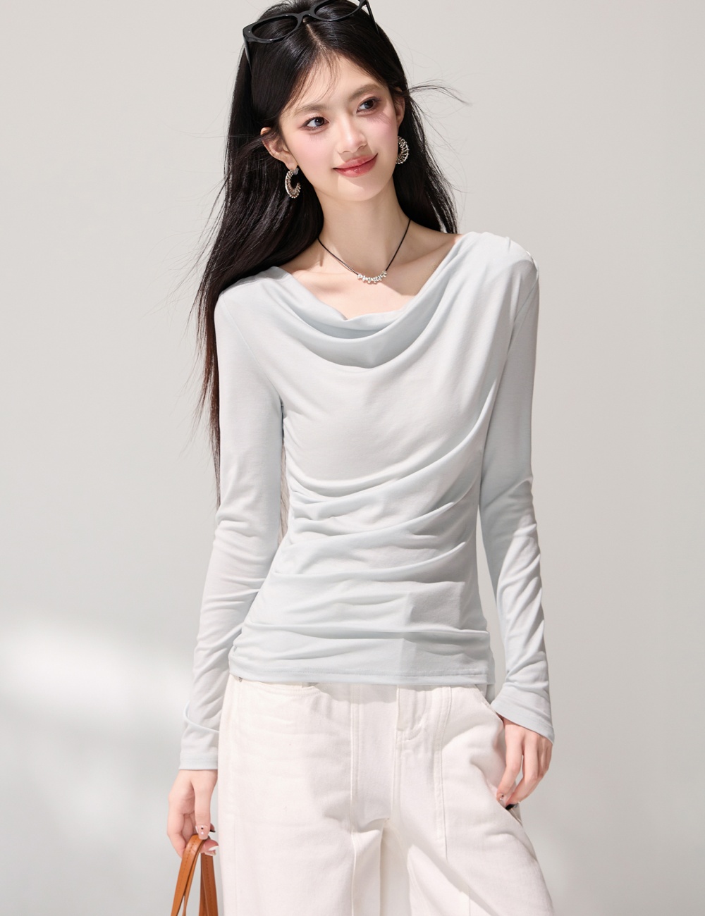 Casual slim T-shirt spring temperament tops