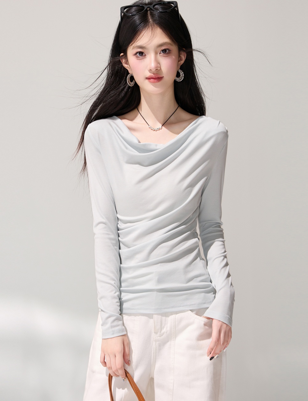 Casual slim T-shirt spring temperament tops