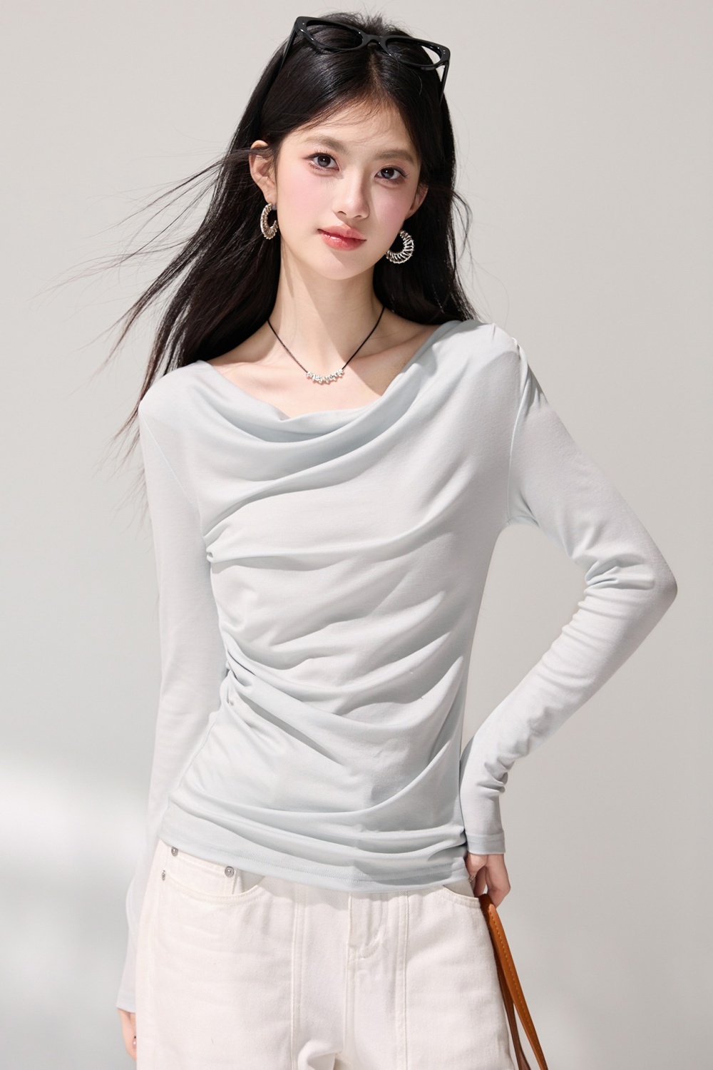 Casual slim T-shirt spring temperament tops