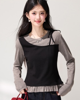 Long sleeve commuting T-shirt spring tops for women
